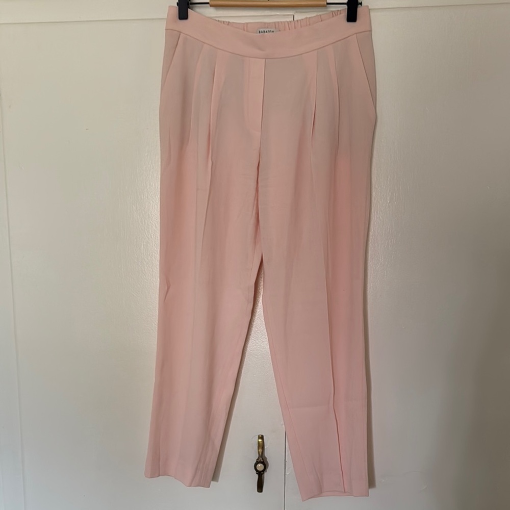 Aritzia Babaton Pink straight-leg Trousers